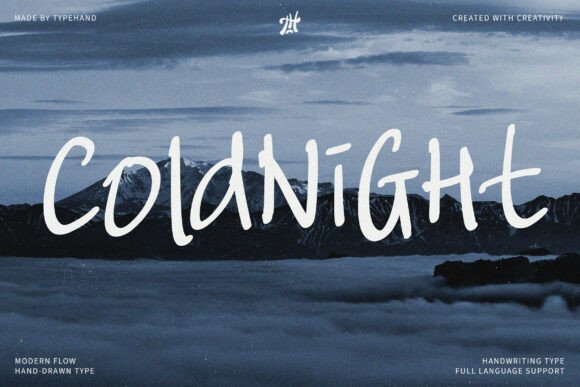 Coldnight Font: A Handwritten Typeface for Branding