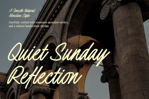 Quiet Sunday Reflection Font for Handmade Crafts
