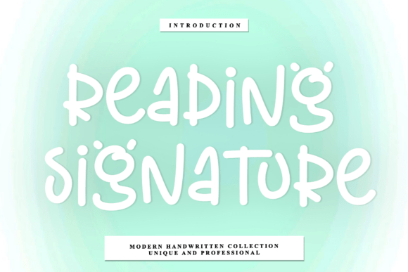 Reading Signature Font for Handmade Products