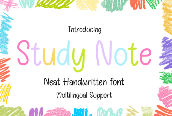 Study Note Font: A Handwritten Typeface for Makers