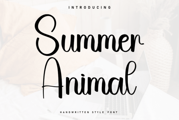 Summer Animal Font: A Handwritten Typeface for Editorial Design