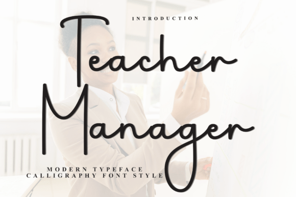Teacher Manager Font for Festive Editorial Design