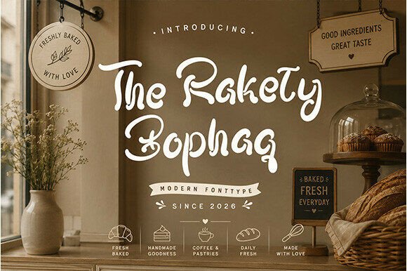 The Rackety Bophaq Font: A Warm Script for Branding
