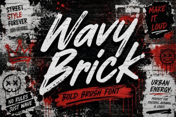 Wavy Brick Font for Editorial Design